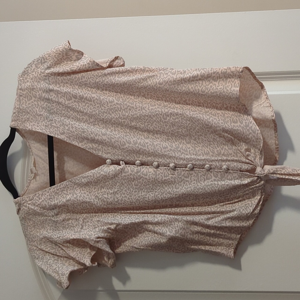 Light Pink Tie Waist Top